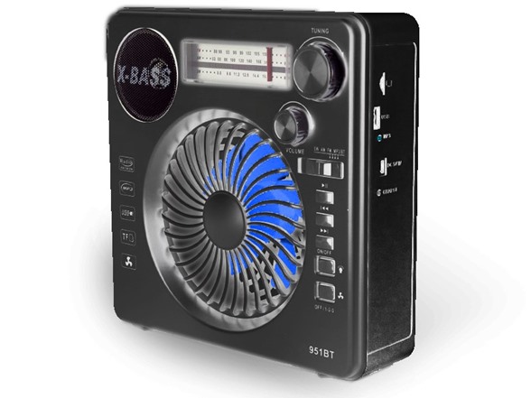 Portable Bluetooth Radio with Fan & LED
