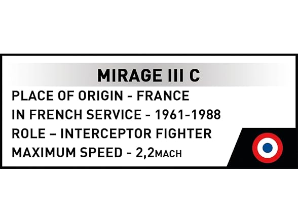 COBI Armed Forces Mirage III C Plane, 375 Pieces