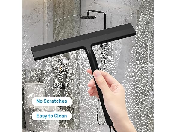 KDSOM Shower Squeegee, Window Squeegee, Black