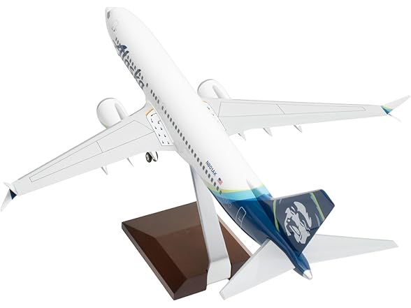 Sky Marks Alaska Airlines 737 MAX 8 1/100 Airplane Model w