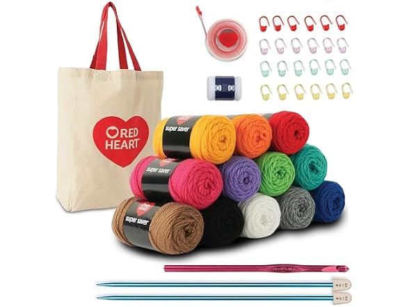 Red Heart Super Saver Super Yarn Stitchers Kit