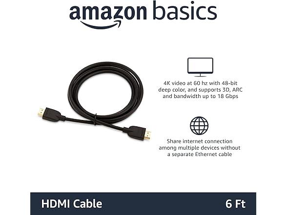Amazon Basics HDMI 2.0 6ft Case of 84