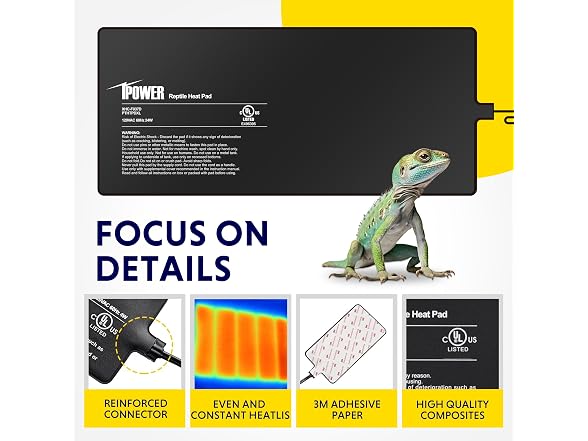 iPower Reptile Heating Pad, Under Tank Heater