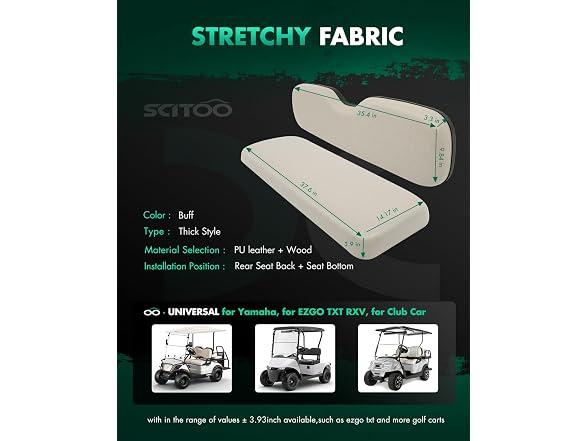 SCITOO Golf Cart Cushion Seat for Yamaha - Gallery 2