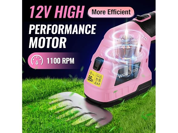 WORKPRO WORKPRO 12V Pink Cordless Grass Shear