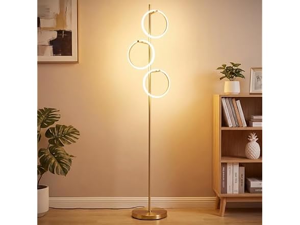 Bairth Gold Floor Lamp with 3 Lights