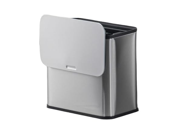 1.3 Gallon Stainless Steel Hanging Trash Can with Lid