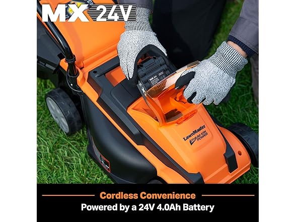 LawnMaster Cordless 13-Inch Lawn Mower