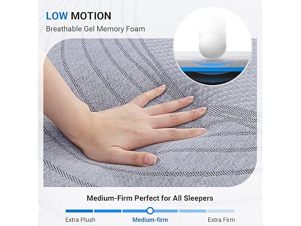Avenco 10 Inch Gel Memory Foam Queen Mattress