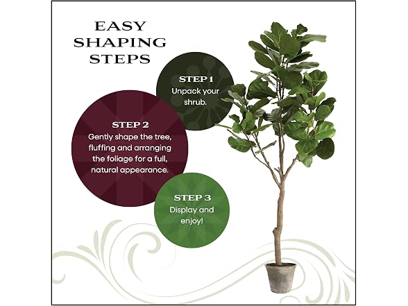 National Tree Company 79 Inch Artificial Fiddle Leaf Fig Tree in Clay Pot