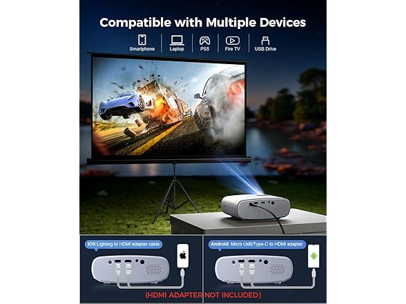 ELEPHAS 1080p Mini Projector