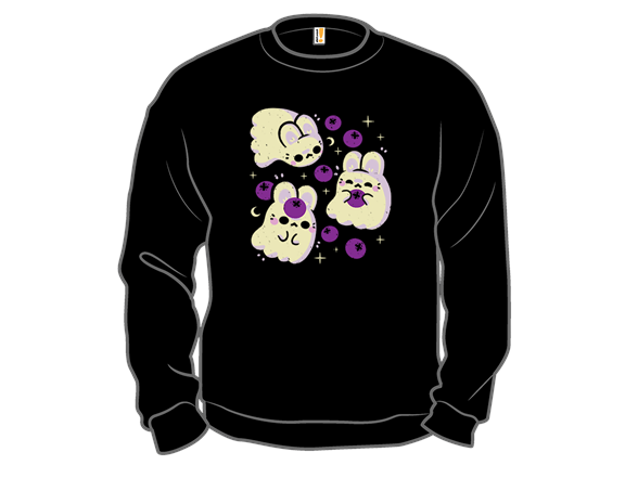 Cute Bunny Ghosts and Blueberries - Gallery 4