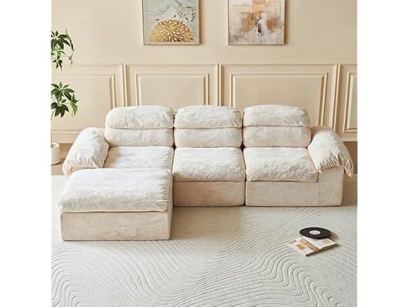 Ayovoch 115.7" Cloud Couch, Boneless Couch, Sectional