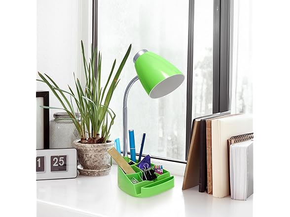 Creekwood Home 18.5" Flexible Gooseneck Organizer Desk Lamp