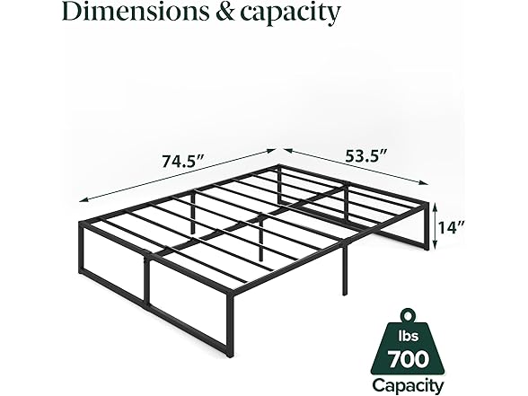ZINUS Lorelei 14 Inch Metal Platform Bed