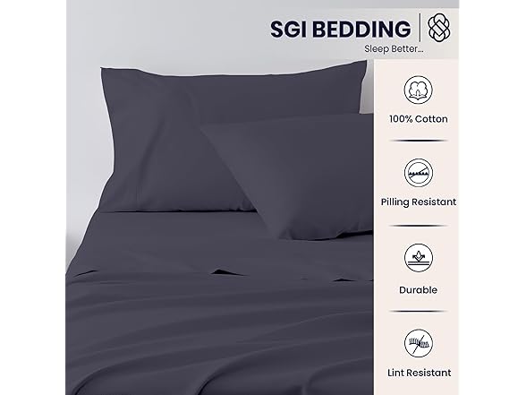 SGI bedding SGI Split King Sheet Set