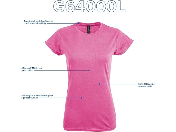 Gildan Women's Tee 2pk M Black