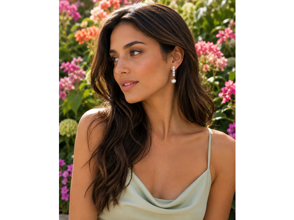 Saffron 18K Gold Plated Stainless Steel Drop Earrings