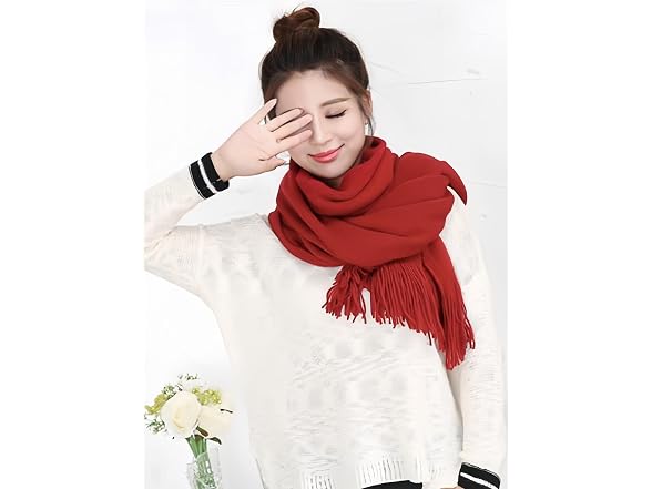 Wander Agio Women (L) Wraps Long Scarves Tassel