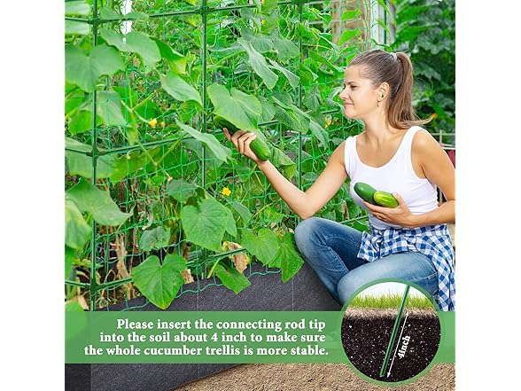 POILKMNI Climbing Plants Trellis for Raised Bed