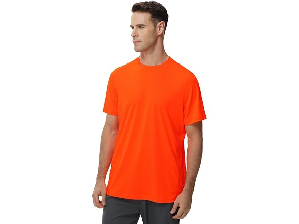 Corna Men (XL) Neon Shirts Crew Neck Dry T Shirt