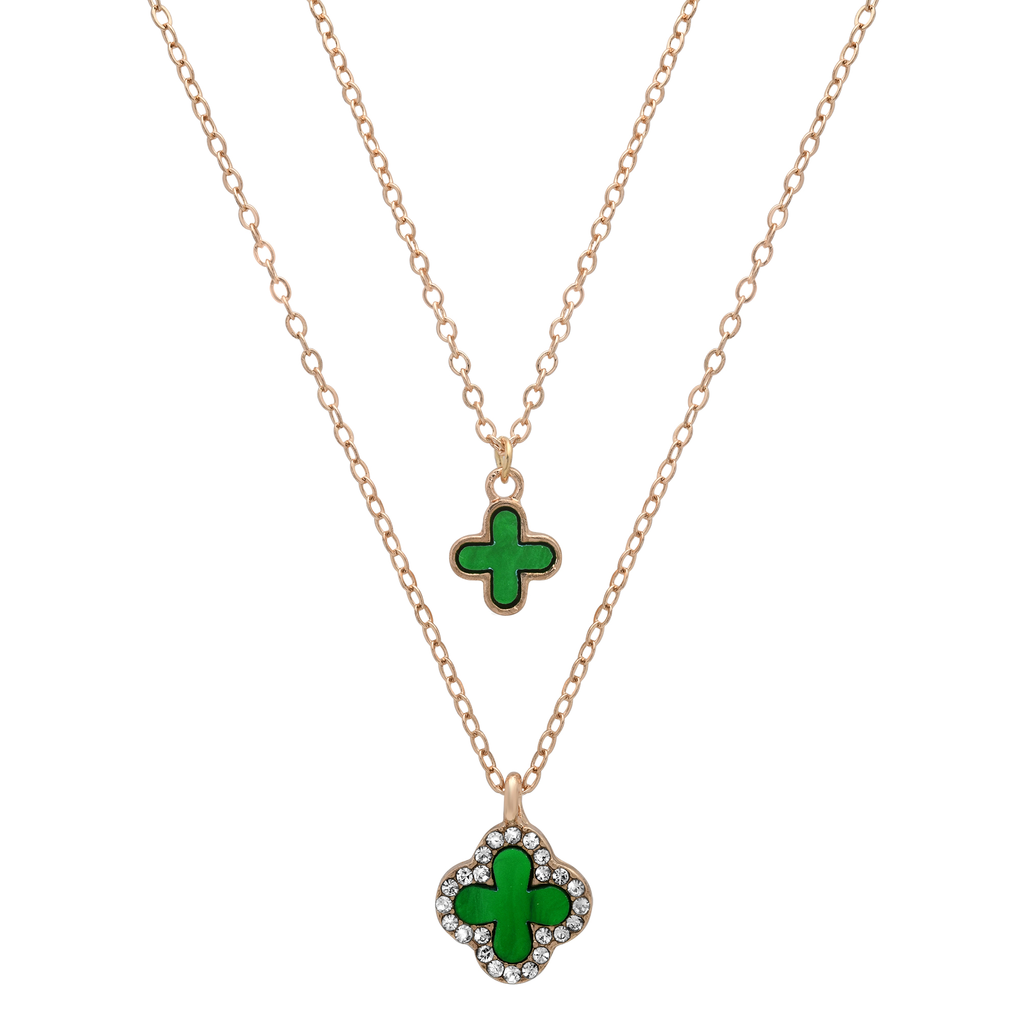 Mini Clover Charm Necklace - Gallery 8