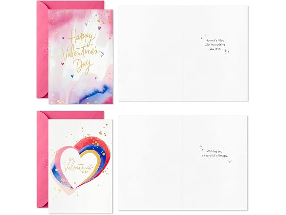 Hallmark Valentine's Day Cards 36ct Gold