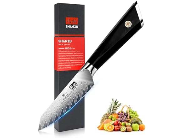 SHAN ZU 4 Inch Damascus paring knife