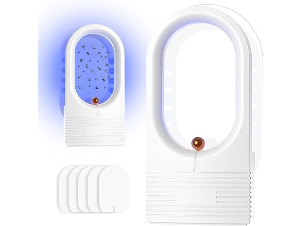 Fruit Fly Traps for Indoors, Plug in (1 Device + 5 Refills)