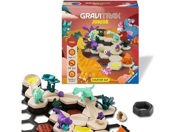 Ravensburger GraviTrax Junior Starter‑Set - Dino - 59‑Piece