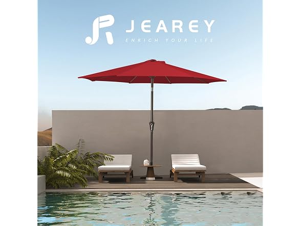 JEAREY 10FT Outdoor Market Umbrella
