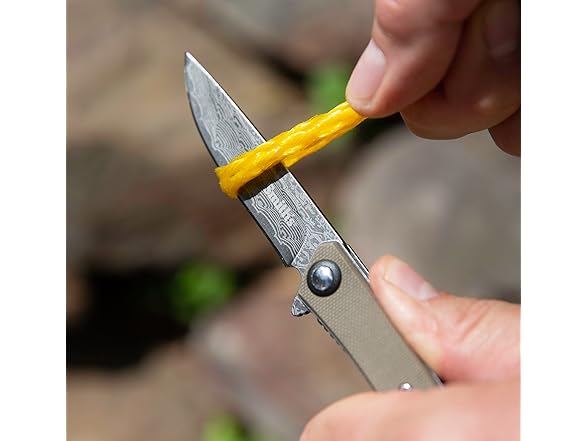 SMITH’S 4-Inch Pocket Knife, Tan G10 Handle