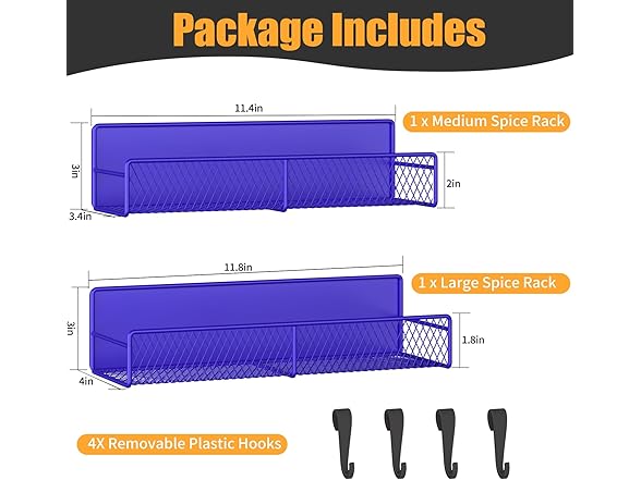 Magnetic Fridge Spice Rack 2pk Purple