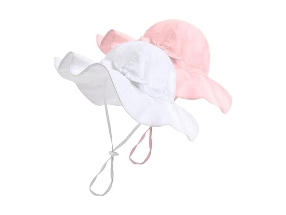 FURTALK Baby Sun Hat White pink 0-6M