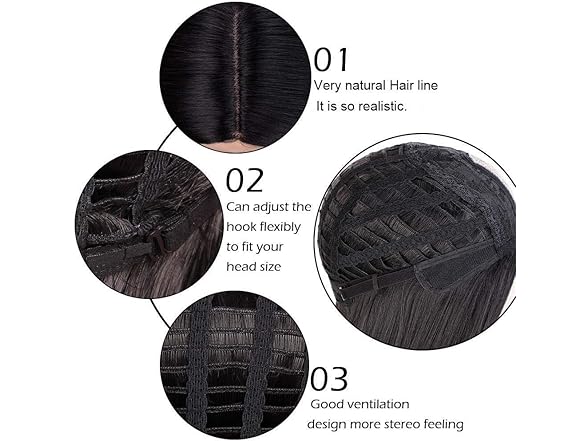 Morticia Wig Long Black Straight Wig