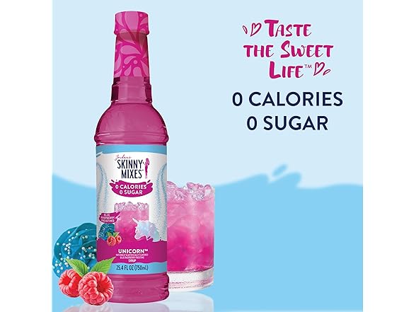 1CT Jordan's Skinny Mixes Sugar Free Syrup, Unicorn Flavor