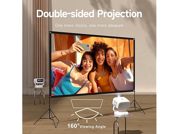 120" Projector Screen with Dual Tripod Stands