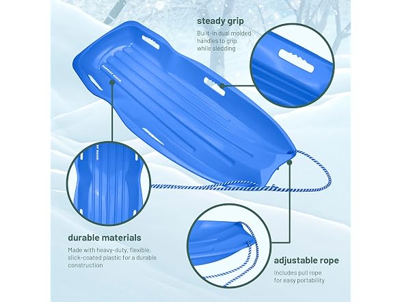 Slippery Racer PlasticToboggan Snow Sled