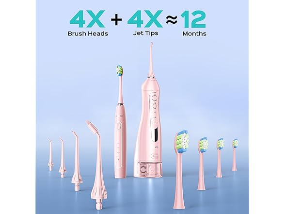 COSLUS Portable Water Flosser with Electric Toothbrush