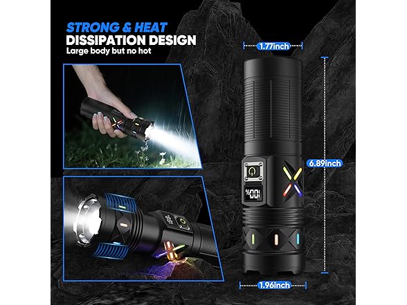 Super Bright 50W LED Flashlight | 100K Lumens