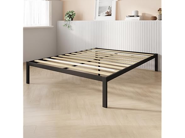 Novilla King Size Bed Frame, Metal Platf