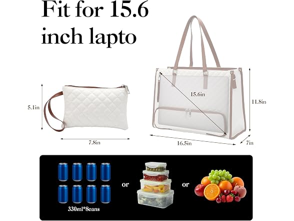 MOVECOM PU Leather Lunch Bag Work Tote