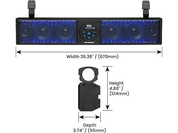 BOSS Audio Systems BRT26RGB ATV UTV Sound Bar - 26 Inches Wi (Open Box)