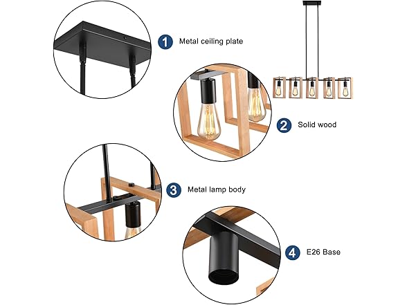 CAFULAM Kitchen Island Hanging Lighting