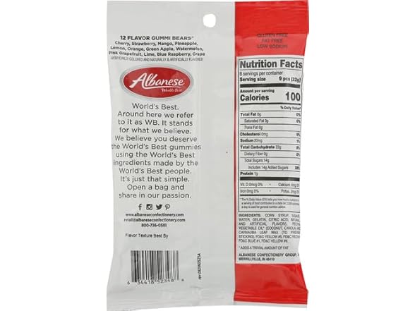 Albanese Albanese Gummi Bears 12Flvr 7.5 oz,