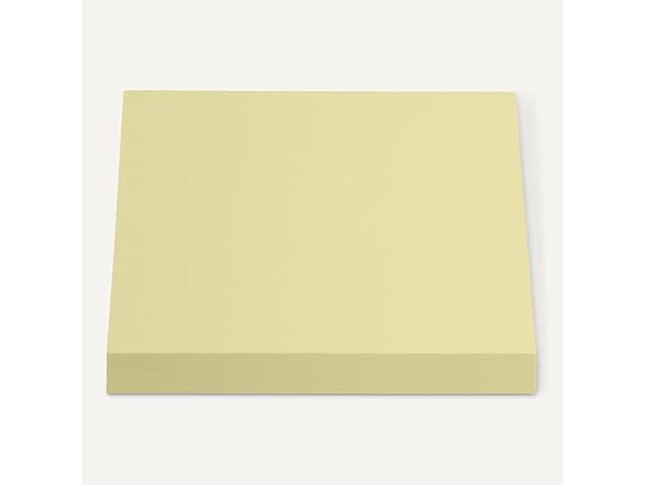 Amazon Basics Square Sticky Notes, Self-Stick Pads, Pack of 5, 3 x 3 inches, Yellow