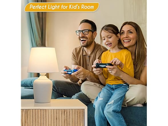 Sucolite Small Table Lamps Set of 2 White