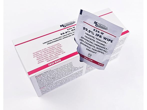 MG Chemicals 824-WX50 Alcohol Wipes