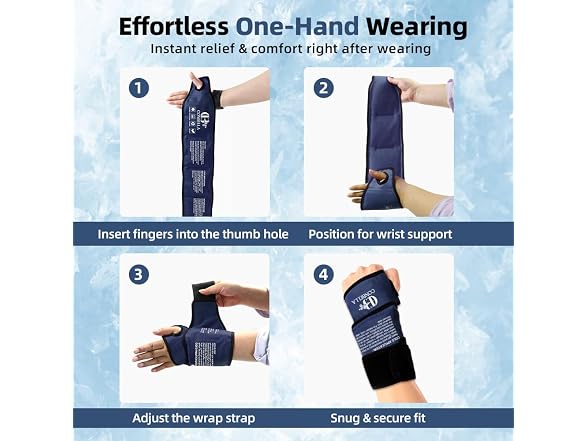 CONBELLA B0GQGDZKFD Wrist Ice Pack Wrap