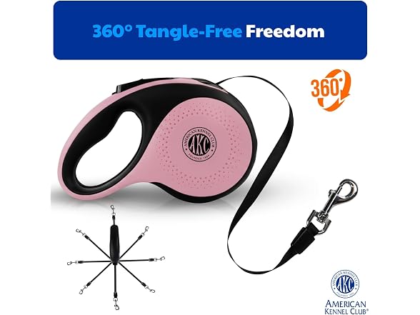 American Kennel Club Retractable Dog Leash, 16.4ft